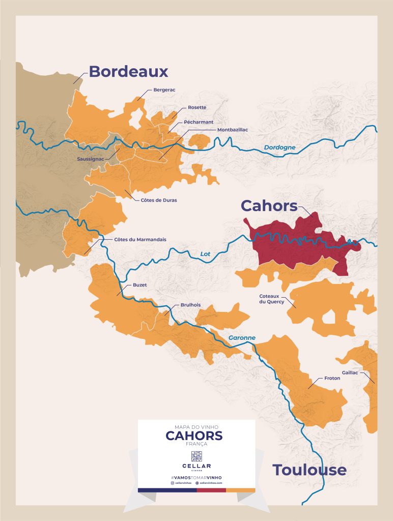 Mapa de Cahors