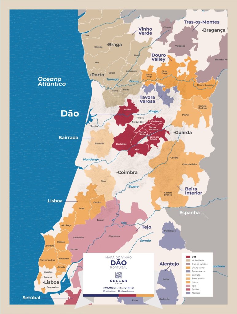 Mapa do Dão - Portugal